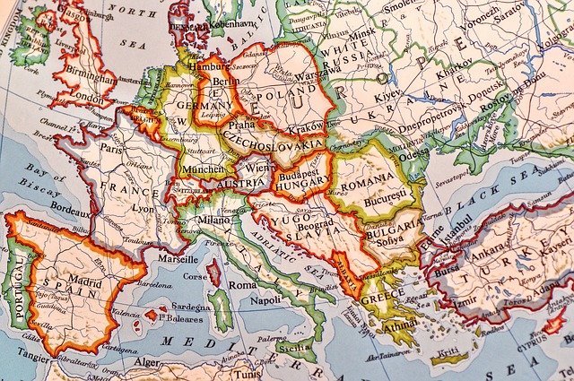 mapa Evropy